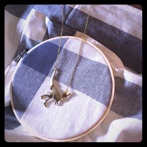 Gold plated dinosaur necklace